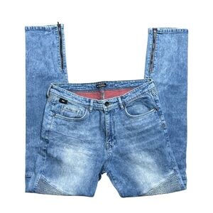 Men's Urban Outfitters BDG Blue Denim Ribbed Ripped Skinny Jeans